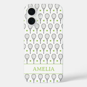 Funda iPhone 16 Patrón de bolas de tenis