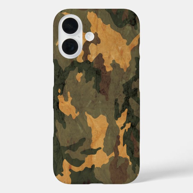 Funda iPhone 16 Patrón de camuflaje (Reverso )
