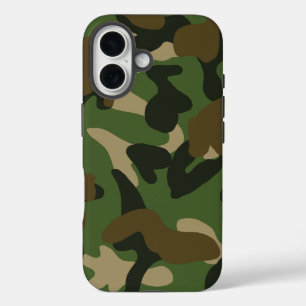 Funda iPhone 16 Patrón de camuflaje militar