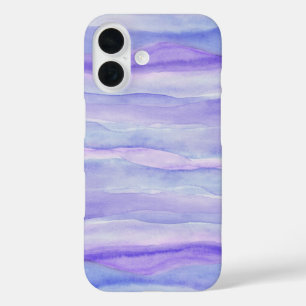 Funda iPhone 16 Patrón de capas de color violeta púrpura