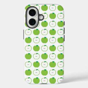 Funda iPhone 16 Patrón de caramelos de manzana verde