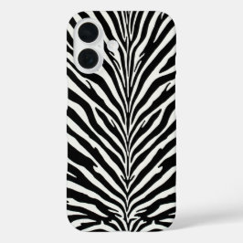 Funda iPhone 16 Patrón de cebra silvestre