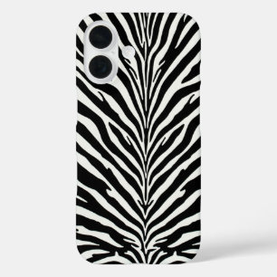 Funda iPhone 16 Patrón de cebra silvestre