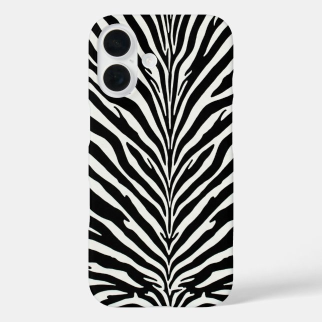 Funda iPhone 16 Patrón de cebra silvestre (Reverso )