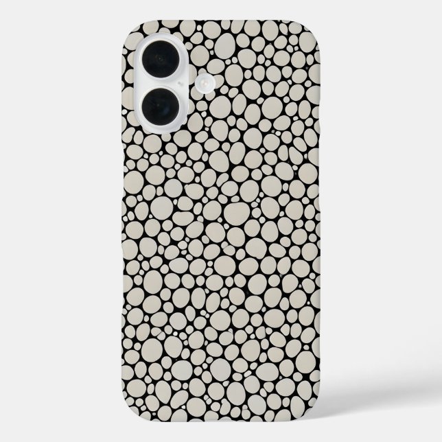 Funda iPhone 16 Patrón de células orgánicas micro (Reverso )