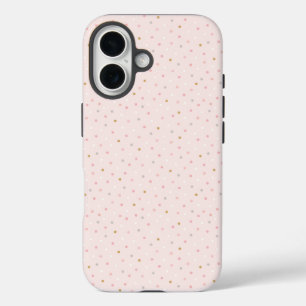 Funda iPhone 16 Patrón de confeti de lunares