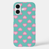 Patrón de corazones rosados