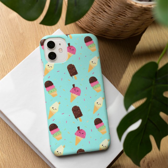 Funda iPhone 16 Patrón de crema de hielo de Kawaii (Subido por el creador)