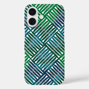 Funda iPhone 16 Patrón de crosshatch de Clarinet