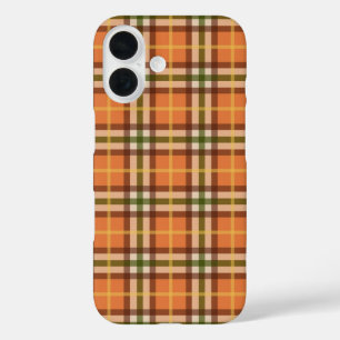 Funda iPhone 16 Patrón de Cuadro de Otoño