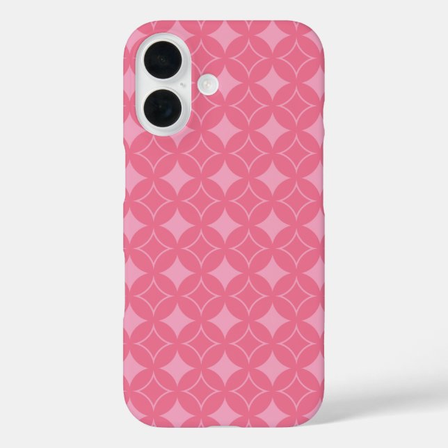Funda iPhone 16 Patrón de envío rosa (Reverso )