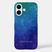 Patrón de espacio azul verde y púrpura personaliza