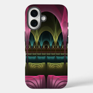 Funda iPhone 16 Patrón de fantasía especial Resumen Fractal colori