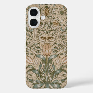 Funda iPhone 16 Patrón de flor de lirio y granada de William Morri