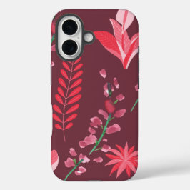 Funda iPhone 16 Patrón de flores