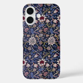 Funda iPhone 16 Patrón de flores de William Morris Evenlode