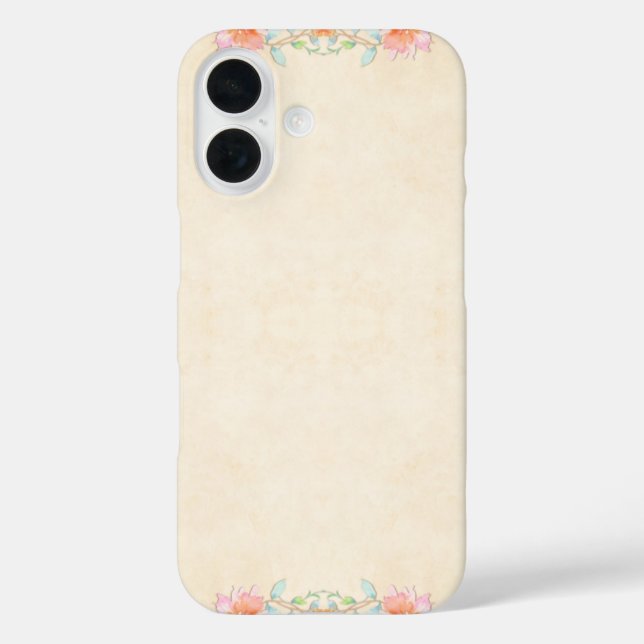 Funda iPhone 16 Patrón de flores elegante (Reverso )