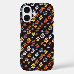 Funda iPhone 16 Patrón de flores pequeñas de color