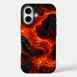 Funda iPhone 16 Patrón de flujo de lava fundida