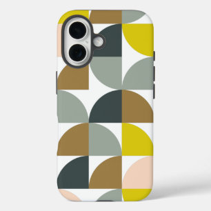 Funda iPhone 16 Patrón de formas geométricas de bonito en colores