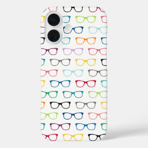 Funda iPhone 16 Patrón de gafas oculares de Hipster Color blanco
