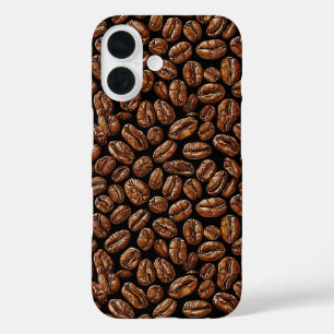 Funda iPhone 16 Patrón de granos de café