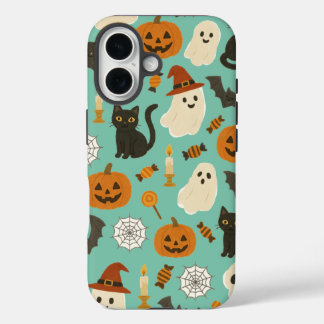 Funda iPhone 16 Patrón de Halloween
