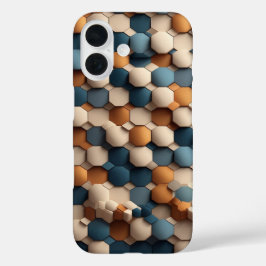 Funda iPhone 16 Patrón de hexágono