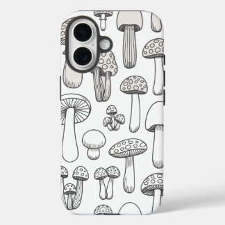 Funda iPhone 16 Patrón de hongos caprichosos