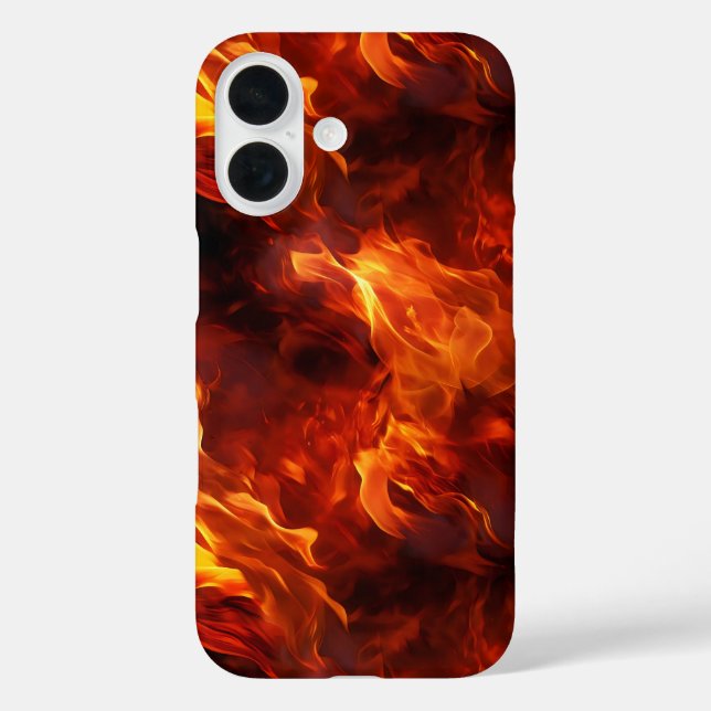 Funda iPhone 16 Patrón de incendios (Reverso )
