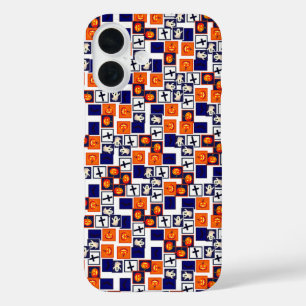 Funda iPhone 16 patrón de juego temático de Halloween