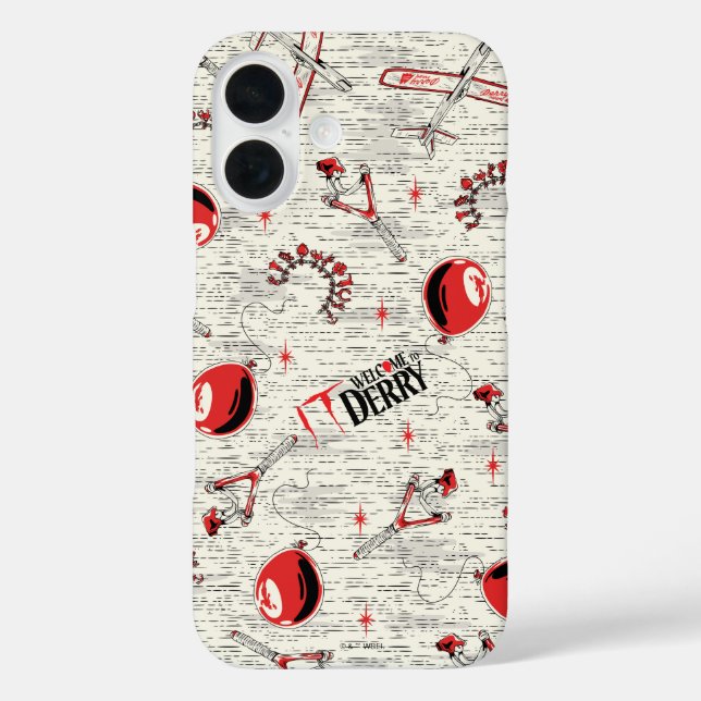 Funda iPhone 16 Patrón de juguetes para niños de TI (Reverso )