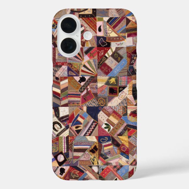 Funda iPhone 16 Patrón de la pila de la locura antigua - Arte popu (Reverso )