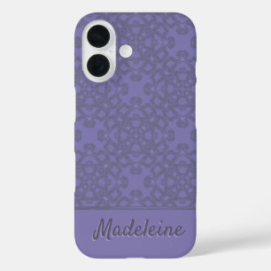 Funda iPhone 16 Patrón de lavanda personalizado