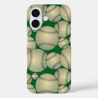 Funda iPhone 16 Patrón de los Baseballs coloridos