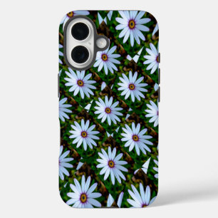 Funda iPhone 16 Patrón de margarita blanca