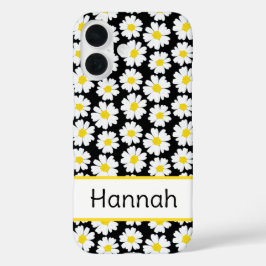 Funda iPhone 16 Patrón de margarita de moda