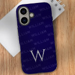 Funda iPhone 16 Patrón de monograma tipografía simple<br><div class="desc">Presentamos este elegante y elegante funda para iPhone 16, con un moderno modelo de monograma diseñado con simplicidad y elegancia en mente. El funda muestra un patrón de nombres personalizado utilizando un tipo de letra limpio y contemporáneo, lo que lo convierte en el accesorio perfecto para aquellos que valoran tanto...</div>