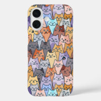 Patrón de Multitud de Gatos Lindos y Coloridos Car