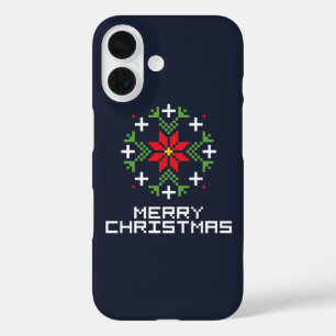 Funda iPhone 16 Patrón de navidad 6
