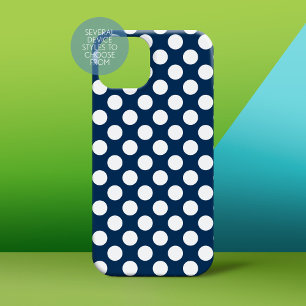 Funda iPhone 16 Patrón de ollas de polka con puntos blancos