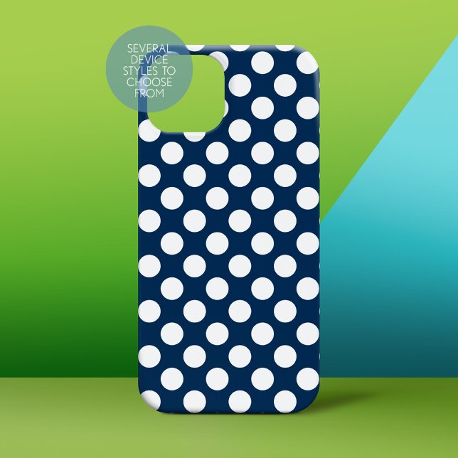 Funda iPhone 16 Patrón de ollas de polka con puntos blancos (Subido por el creador)