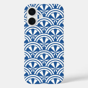 Funda iPhone 16 Patrón de ondas costeras - El Lotus blanco