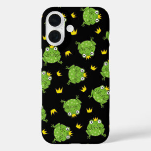 Funda iPhone 16 Patrón de Personalizado de ranas