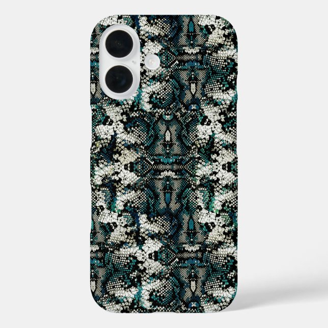 Funda iPhone 16 Patrón de piel de serpiente  (Reverso )