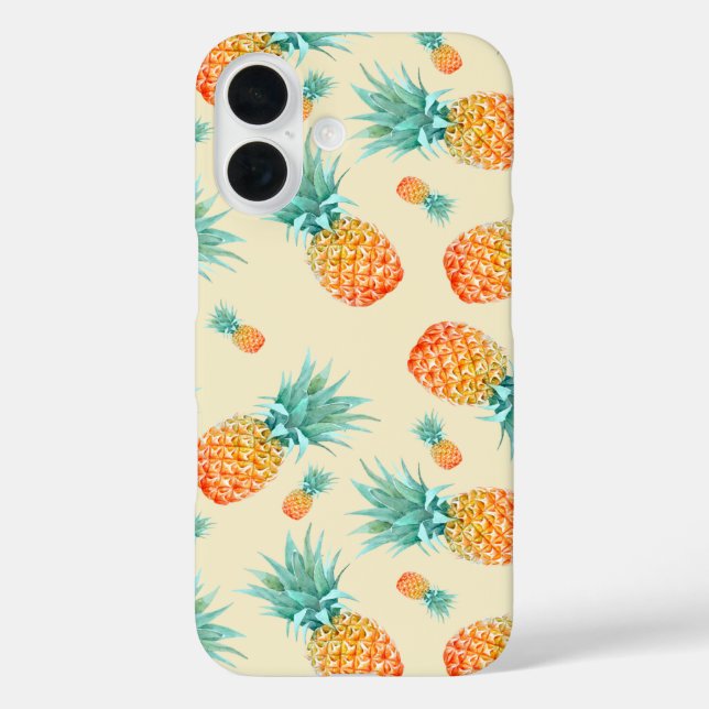 Funda iPhone 16 Patrón de piña (Reverso )