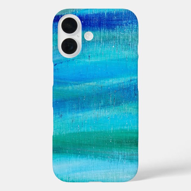 Funda iPhone 16 Patrón de pintura abstracta (Reverso )