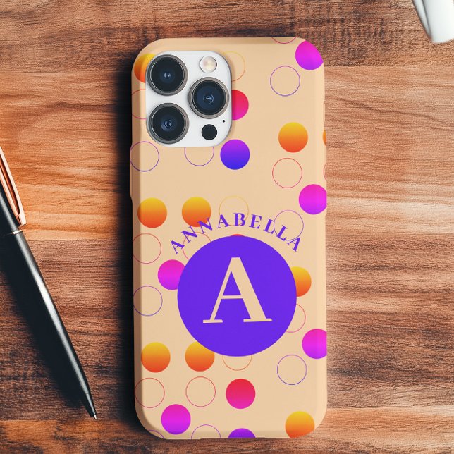 Funda iPhone 16 Patrón de puntos de polka abstractos (Subido por el creador)