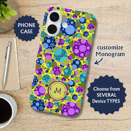 Funda iPhone 16 Patrón de puntos de polka en Verde azulado azul ro