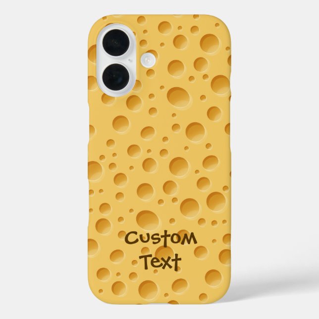 Funda iPhone 16 Patrón de queso suizo (Reverso )